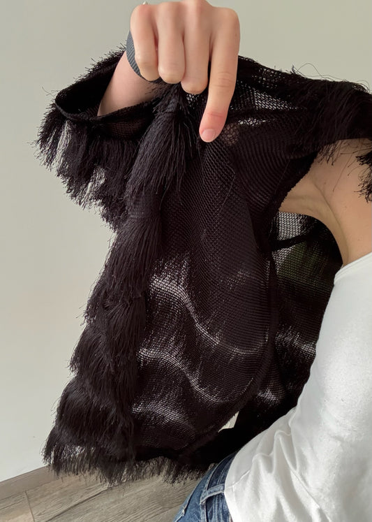 CARDIGAN CON FLECOS