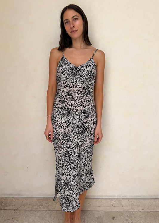 VESTIDO B&W ANIMAL PRINT