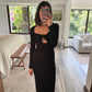 VESTIDO DE KNIT MANGA LARGA CON CUT OUT