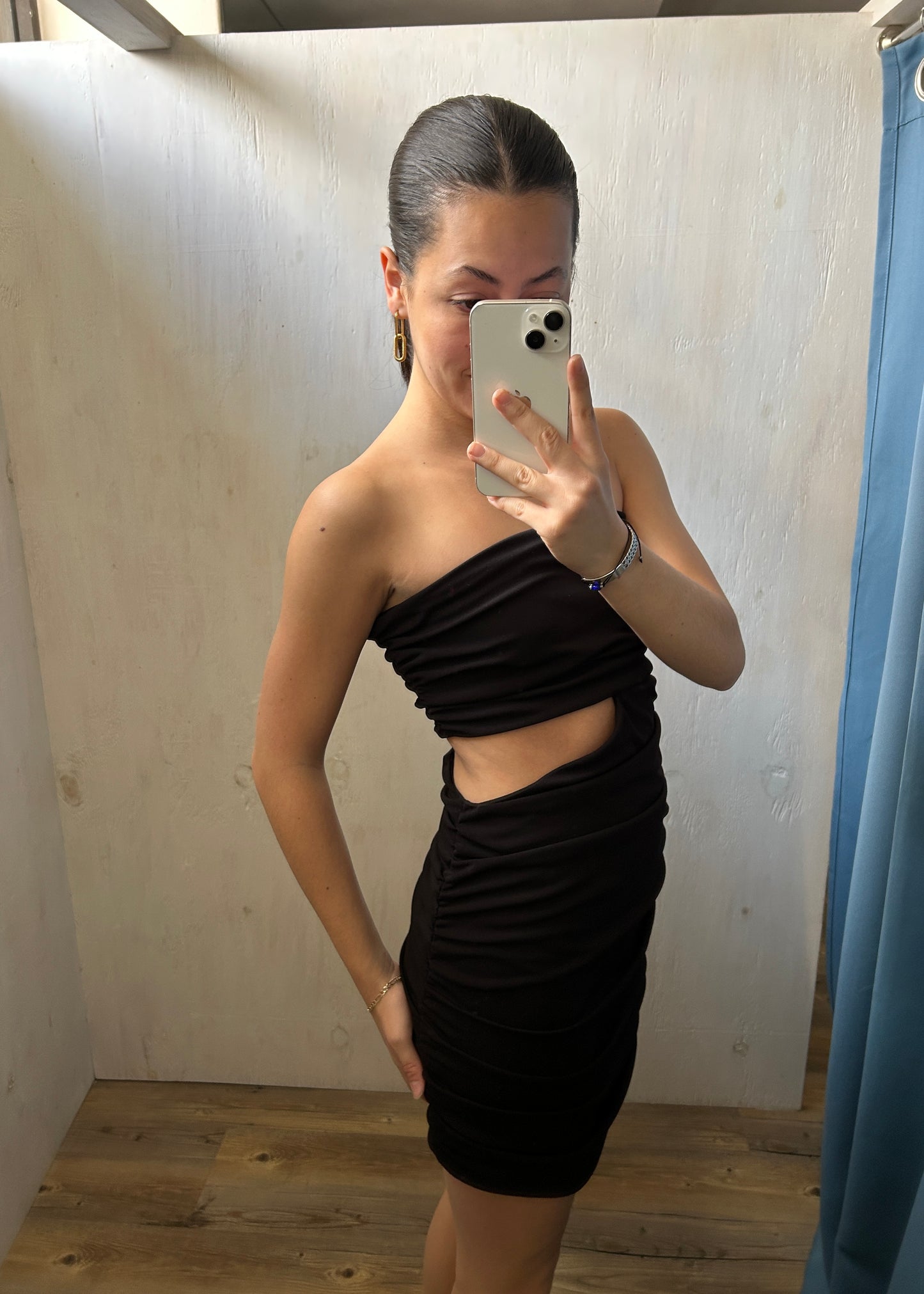 VESTIDO STRAPLESS DRAPEADO