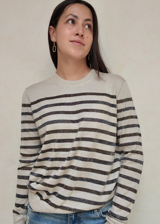 CREWNECK SPARKLY CON RAYAS