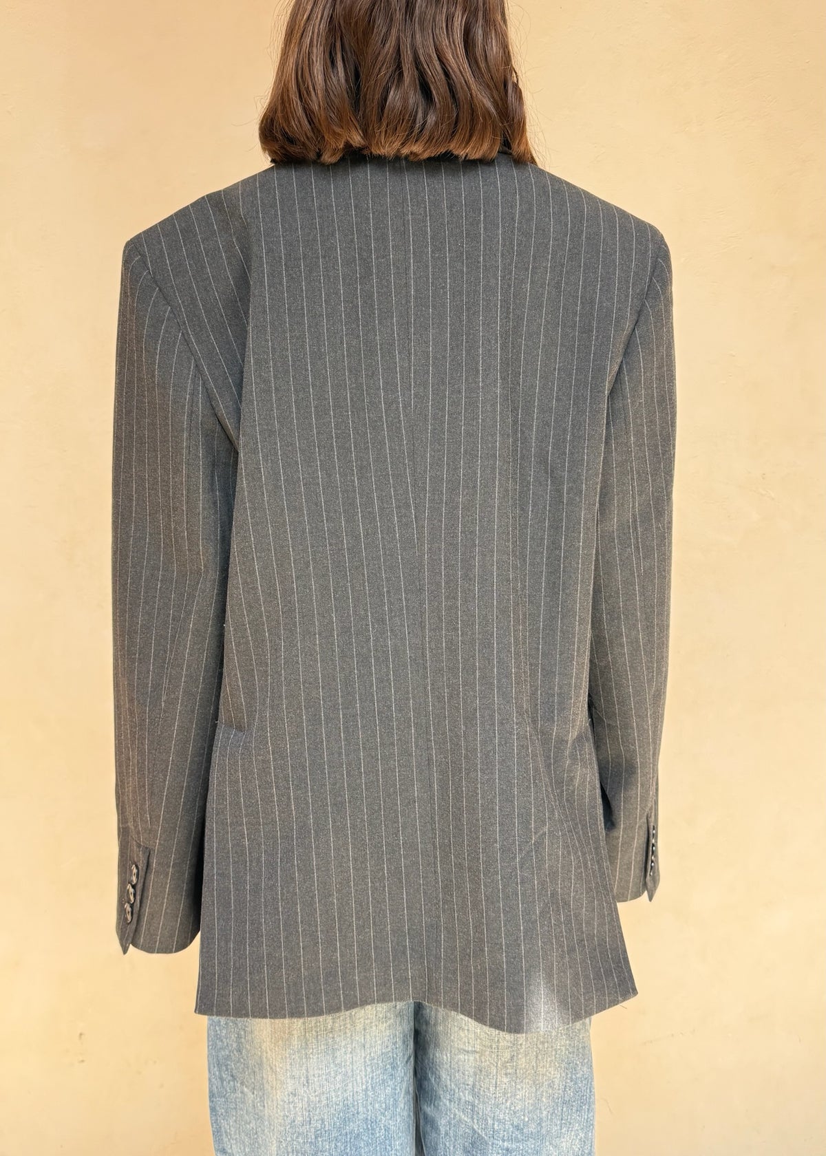 BLAZER PINSTRIPE GRIS