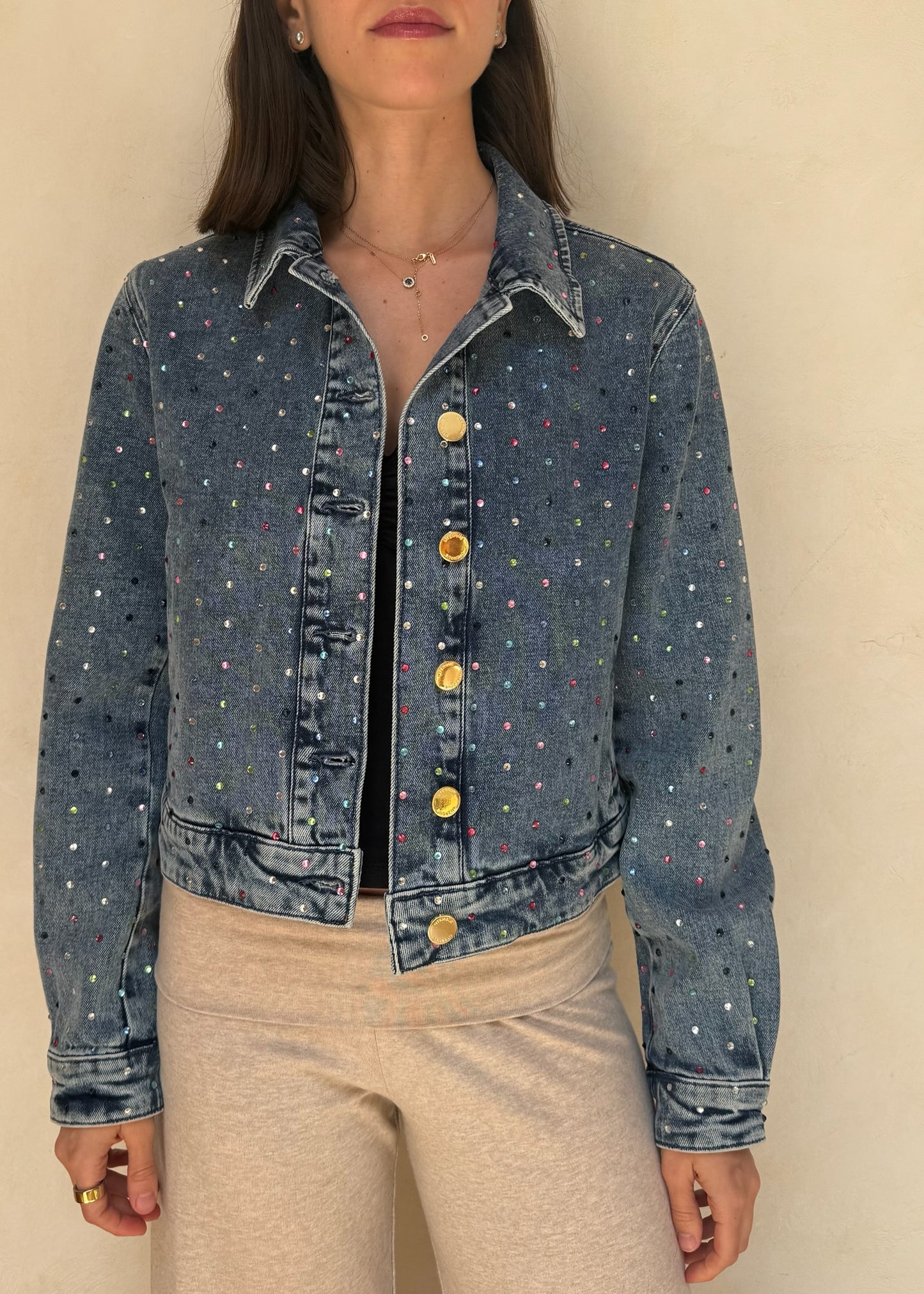 CHAMARRA DENIM RAINBOW