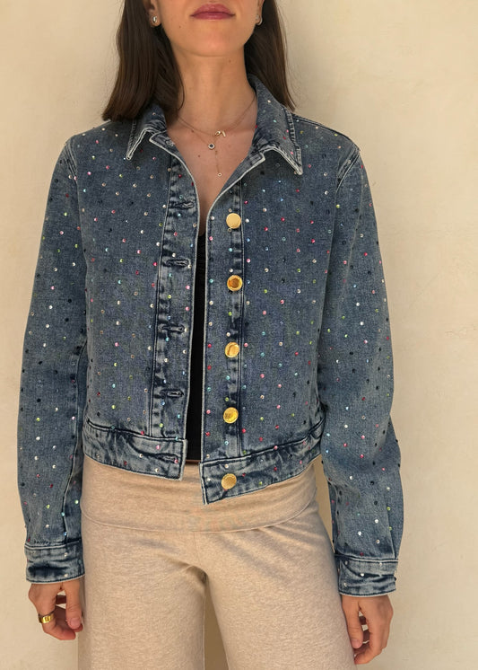 CHAMARRA DENIM RAINBOW