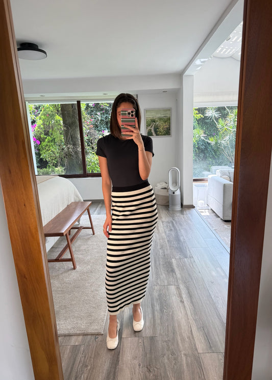 FALDA DE KNIT B&W