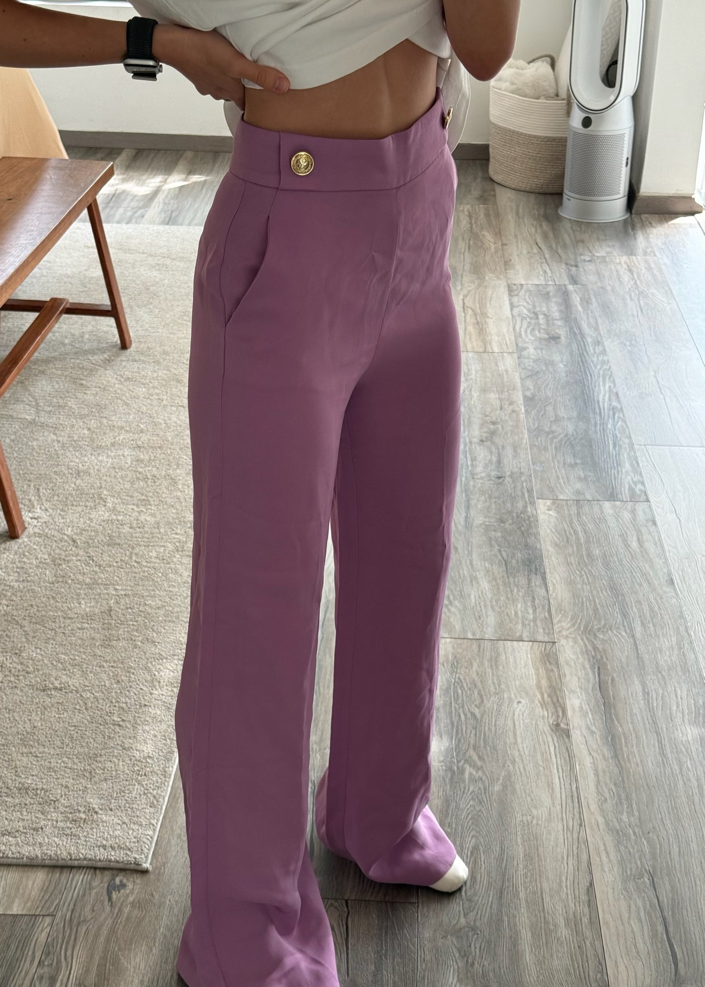 PANTALÓN LILA HIGH RISE