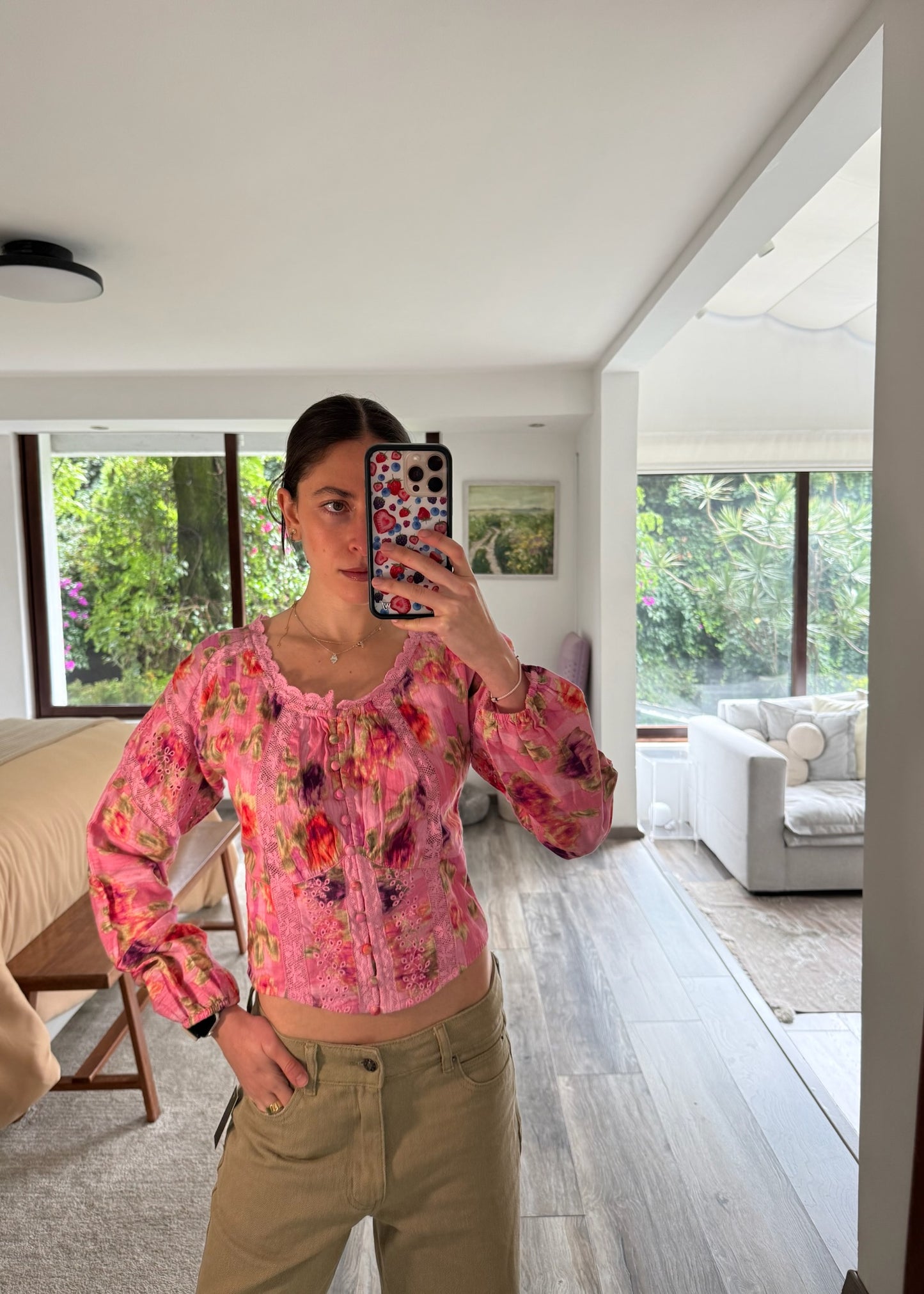 BUSTIER TOP ROSE