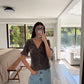 TOP VELVET GRIS