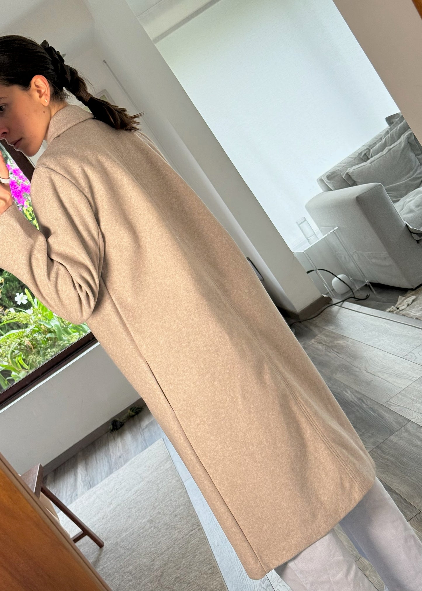 ABRIGO GRIS CLARO LARGO