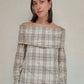 BLUSA OFF THE SHOULDER PLAID