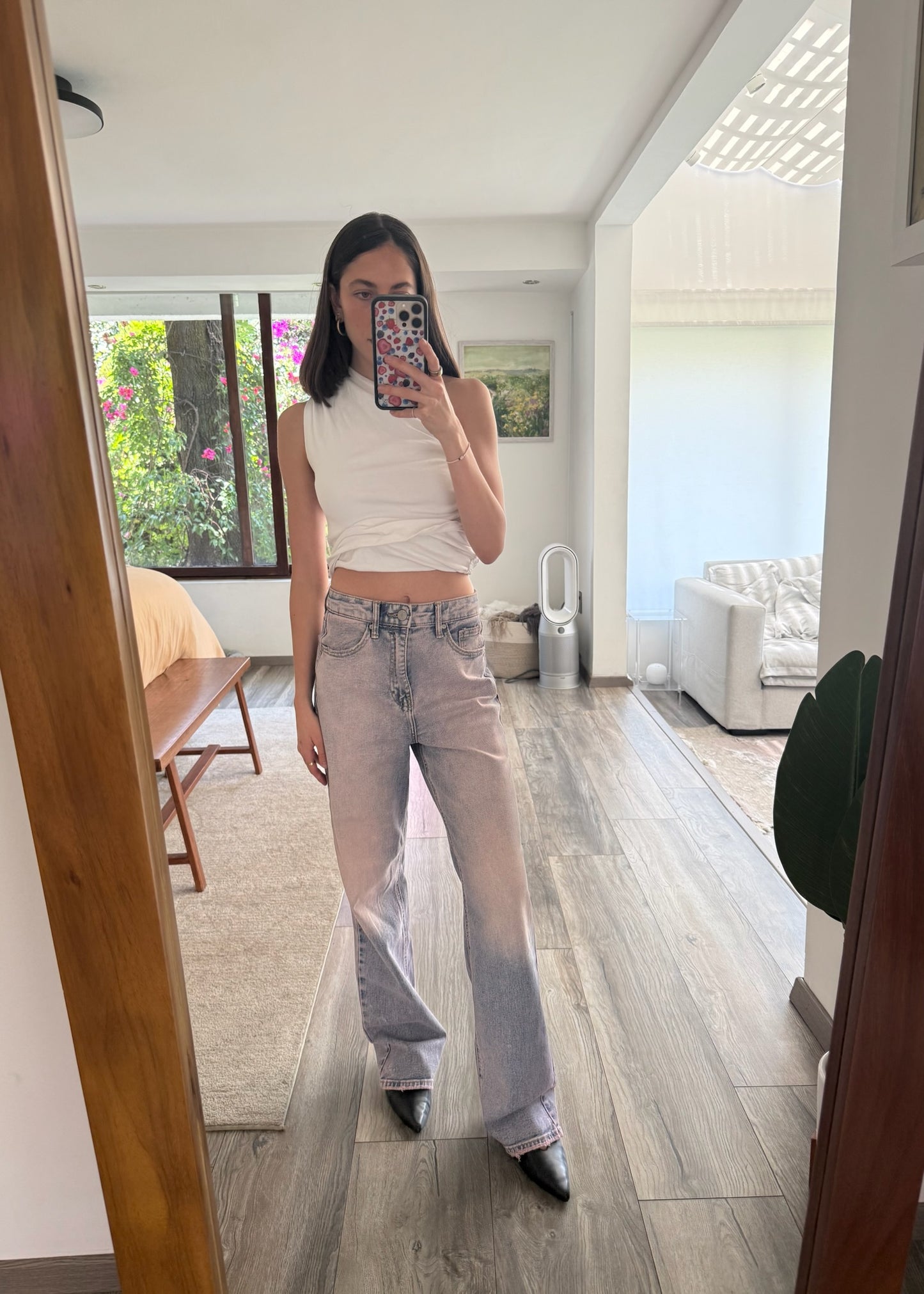 JEANS WASHED EFFECT MORADOS