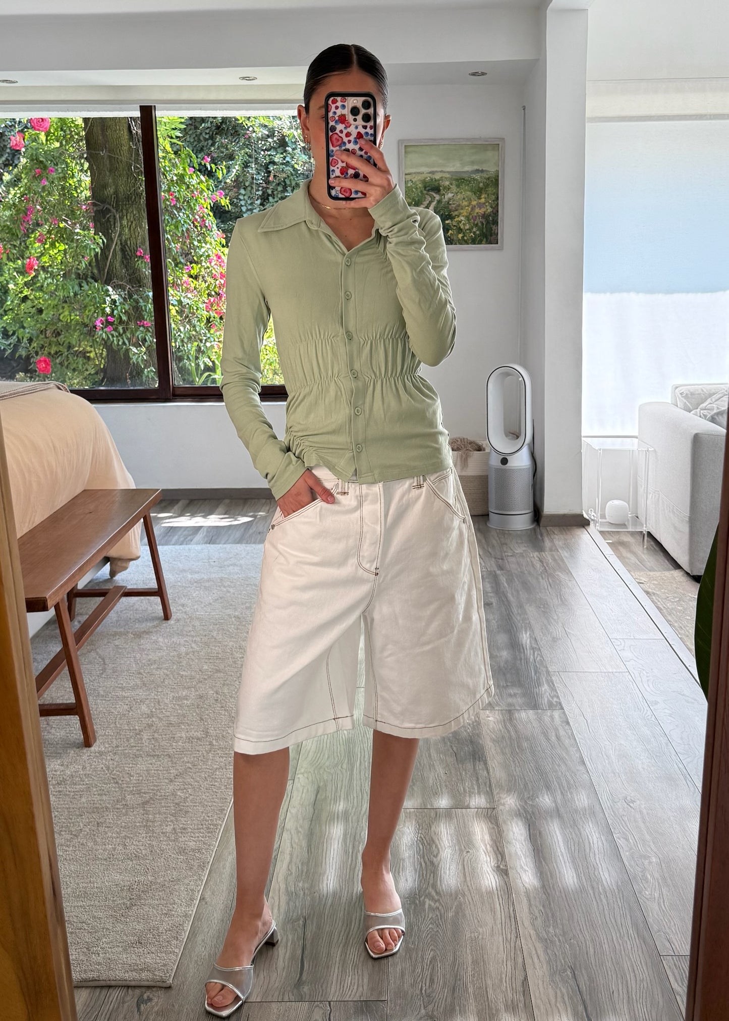 CAMISA DE ALGODÓN RUCHED