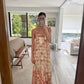 VESTIDO PLAYERO ESTAMPADO DORADO