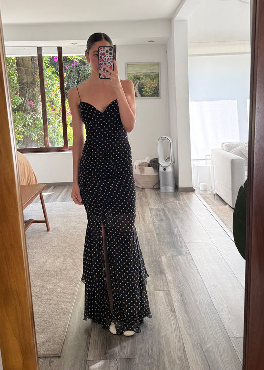 VESTIDO MIDI POLKA DOT