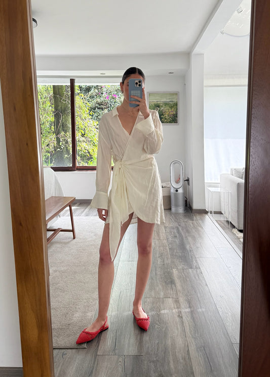 VESTIDO WRAP UP DE TIPO CAMISA