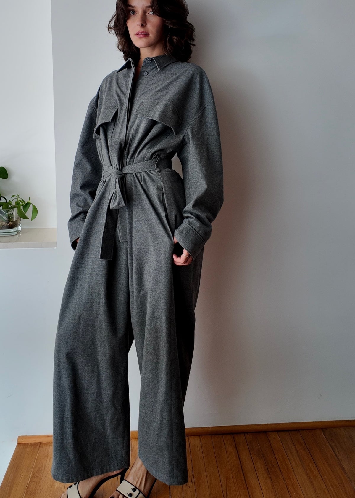 JUMPSUIT GRIS CARGO