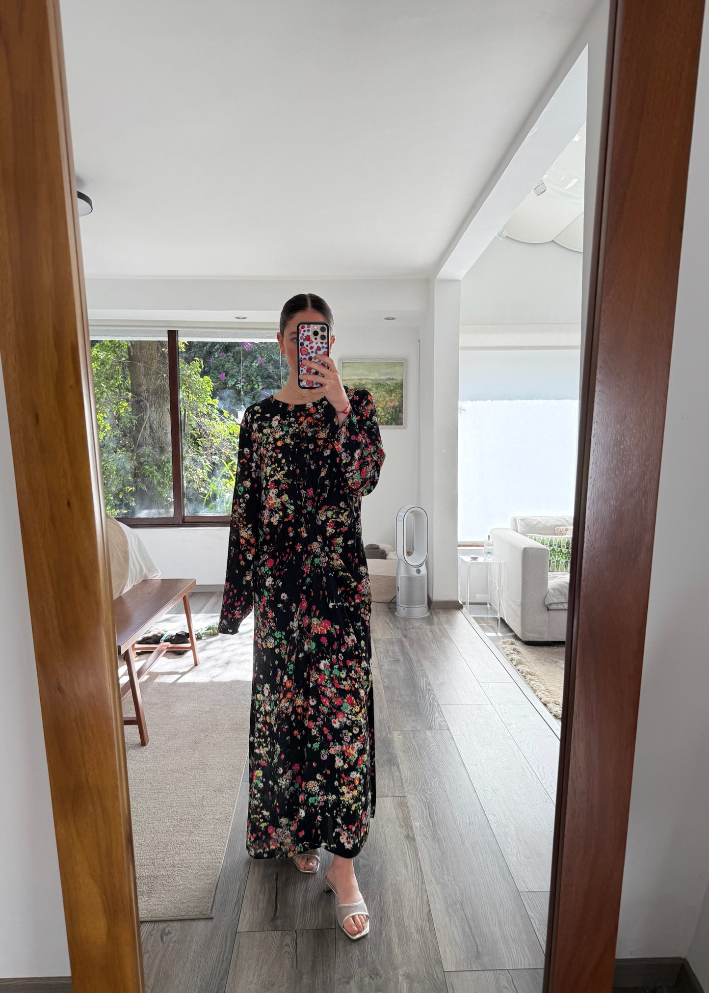 VESTIDO MAXI CON PRINT FLORES