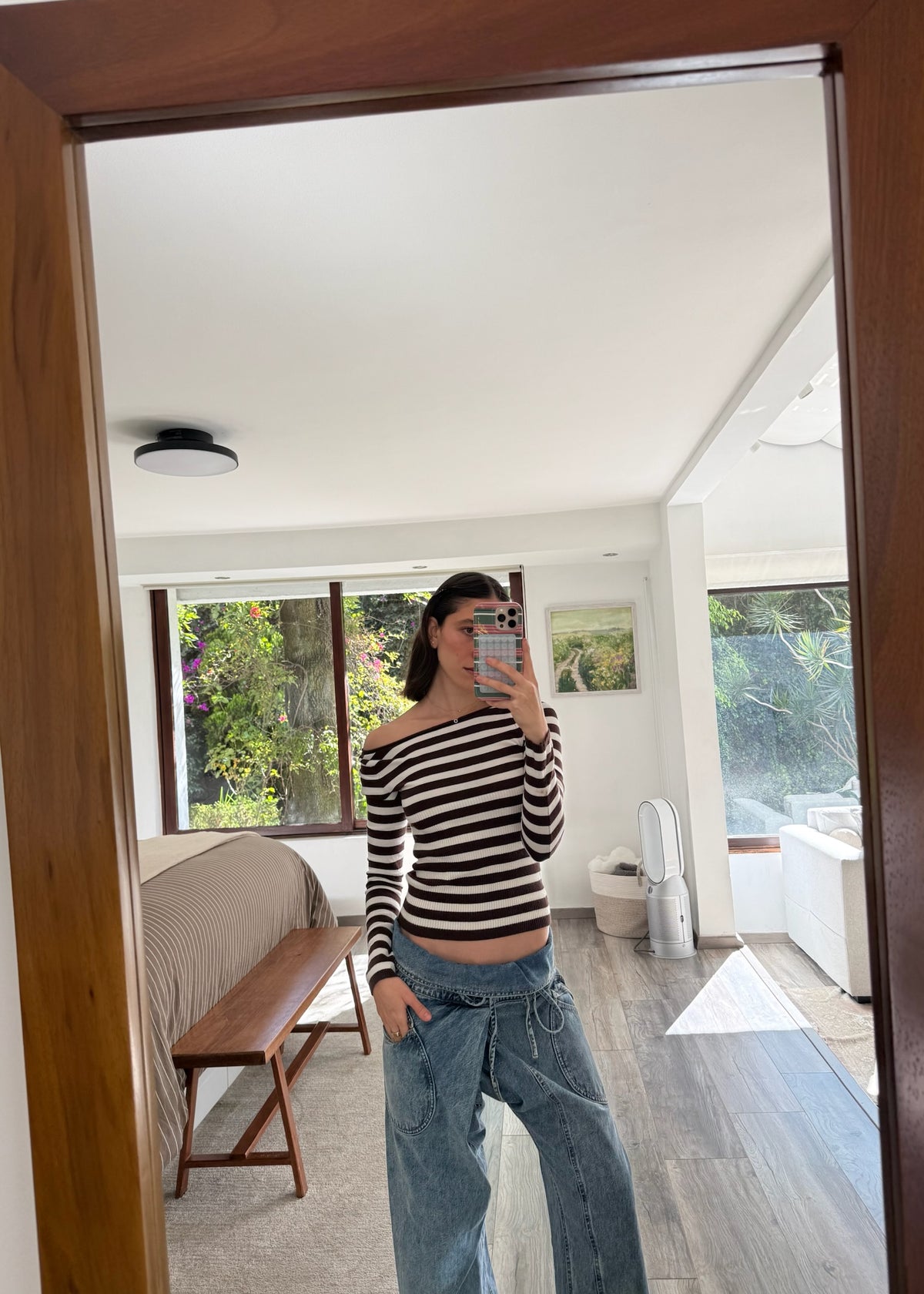 TOP OFF THE SHOULDER CON RAYAS