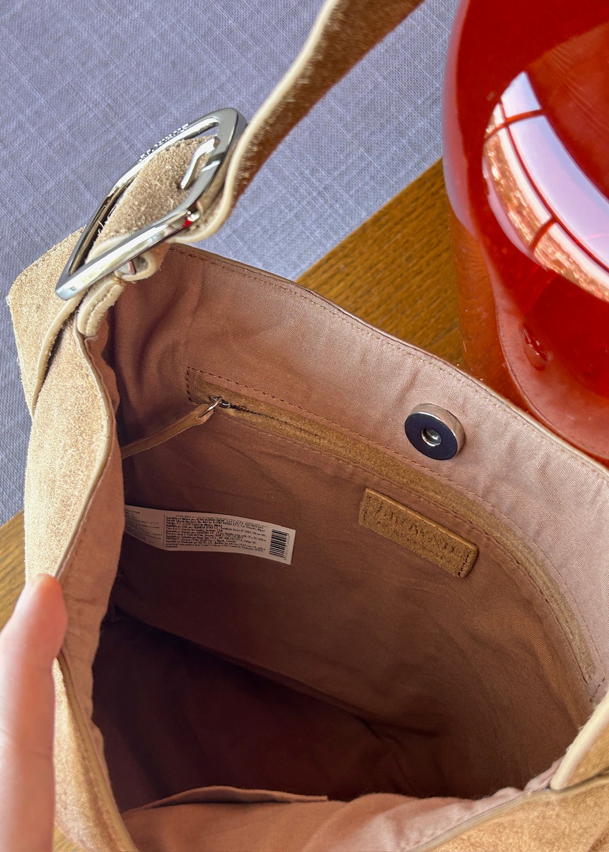 BOLSA HOBO DE GAMUZA