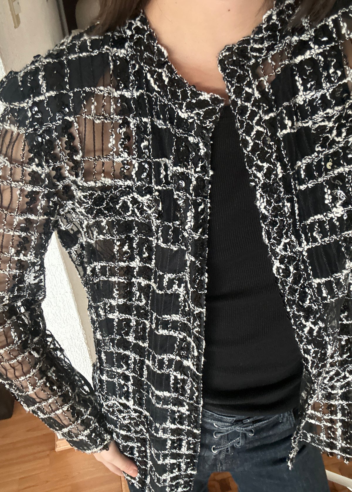 CHAQUETA TEJIDO TIPO TWEED
