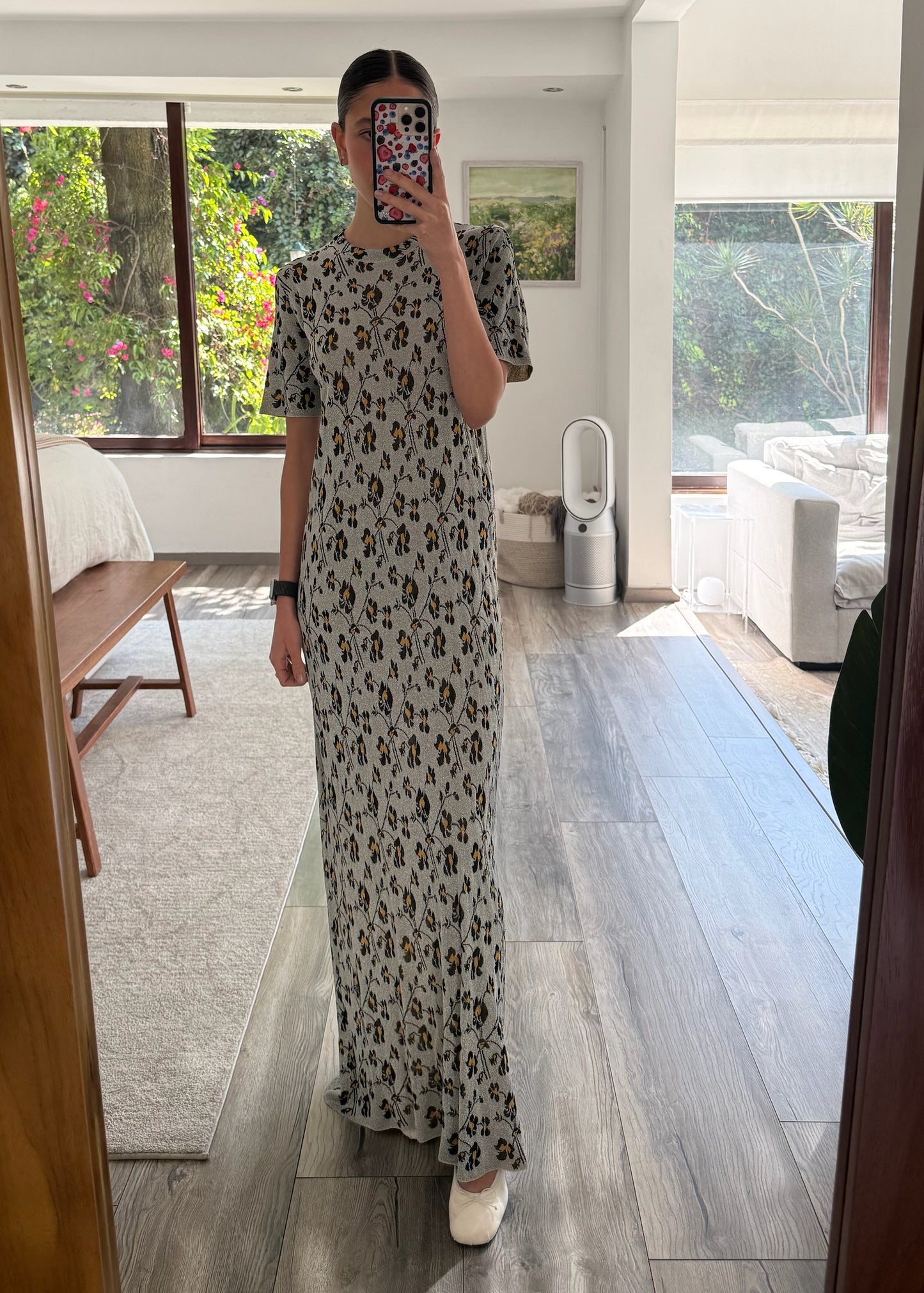 VESTIDO MAXI SHINY CON PRINT