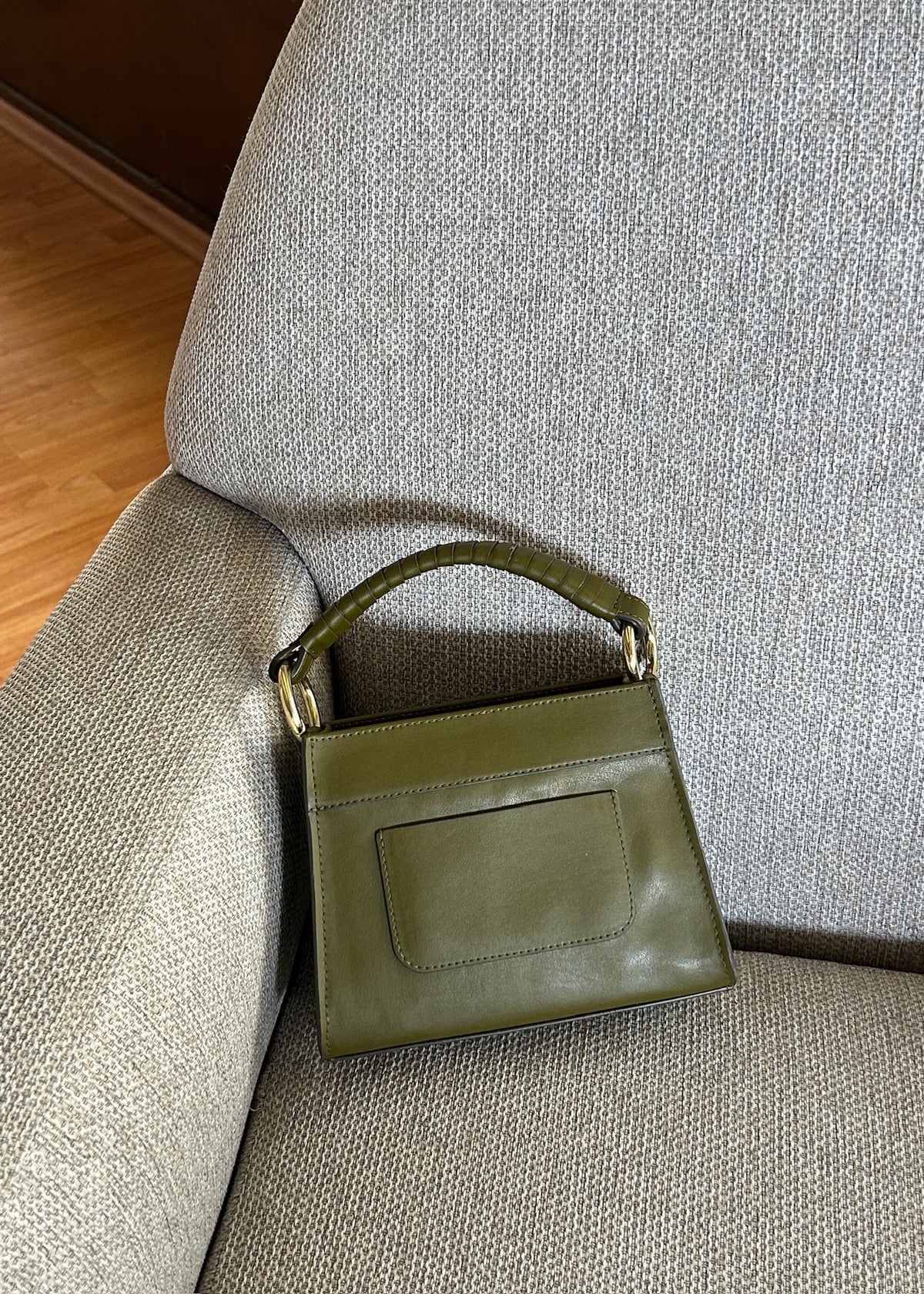 BOLSA DE PIEL VEGANA VERDE