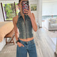 TOP HALTER DENIM
