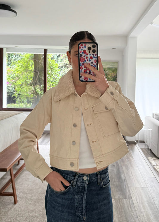 CHAMARRA DENIM OATMEAL