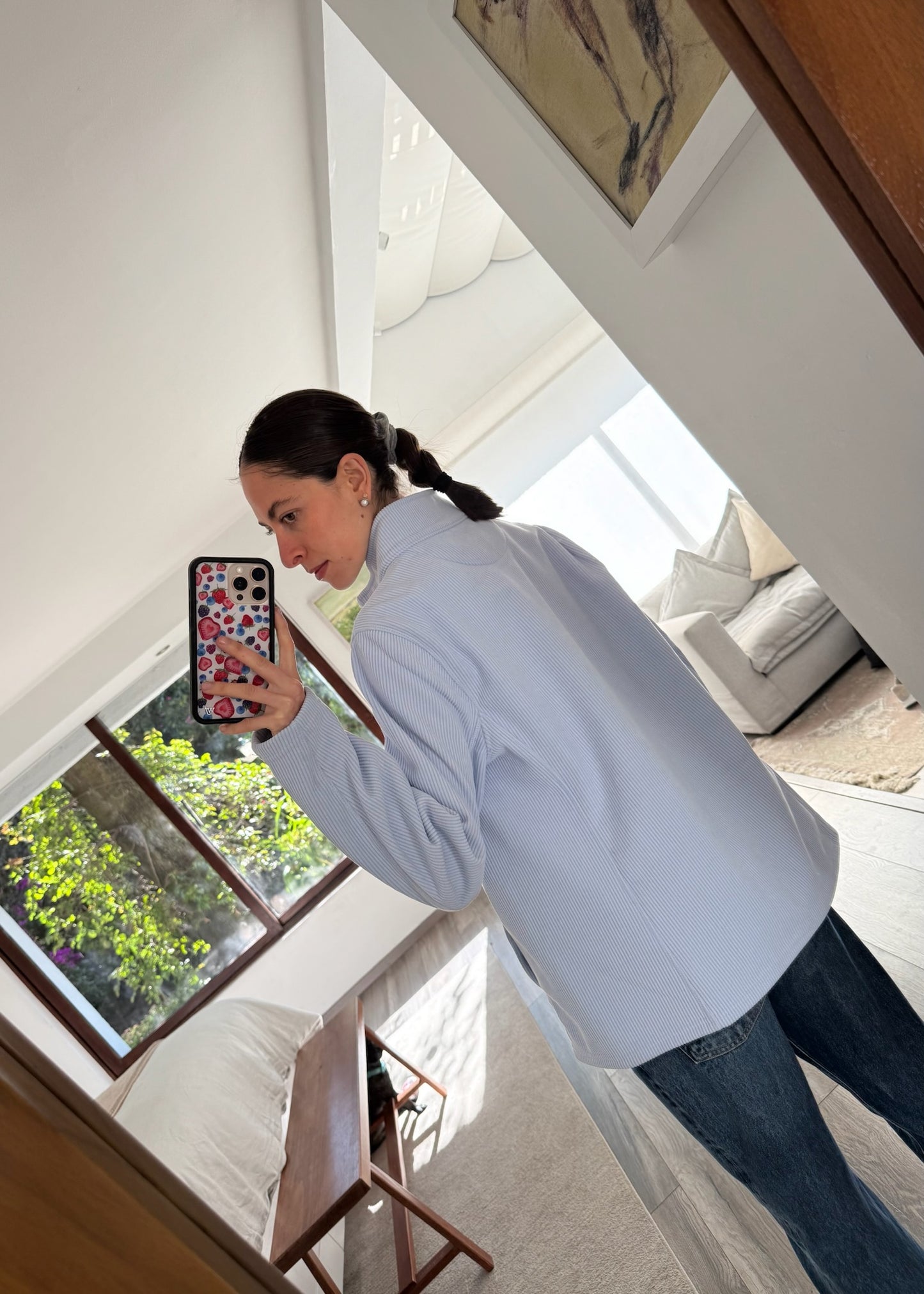 CHAMARRA BABY BLUE DE TIPO PANA