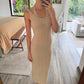 VESTIDO DE KNIT BEIGE