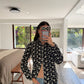 CAMISA CON BORDADOS B&W