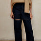 PANTALÓN NAVY BLUE CON CORTES