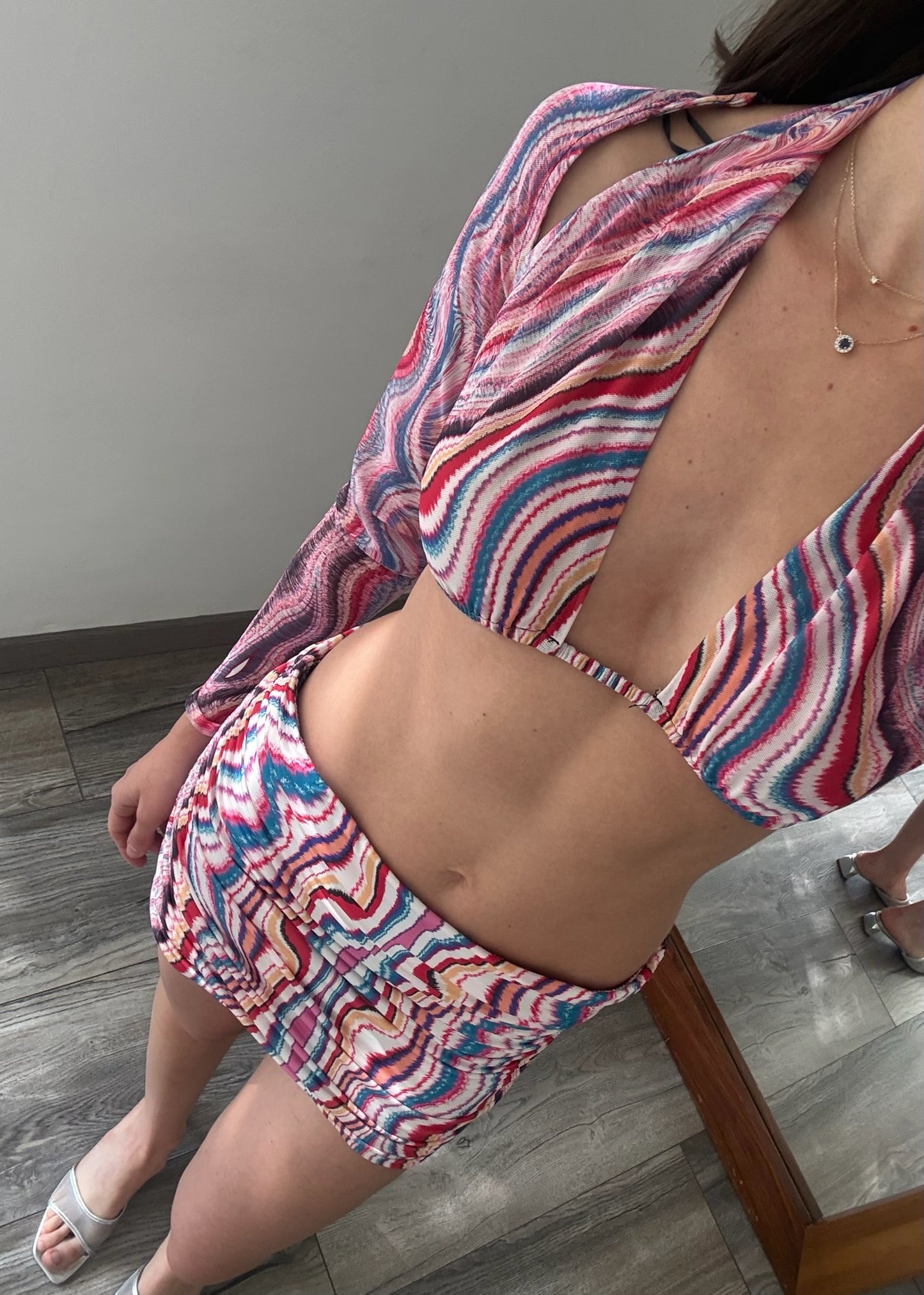 SET TOP Y FALDA RAINBOW