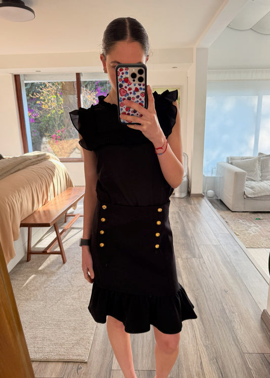 FALDA MINI CON OLANES