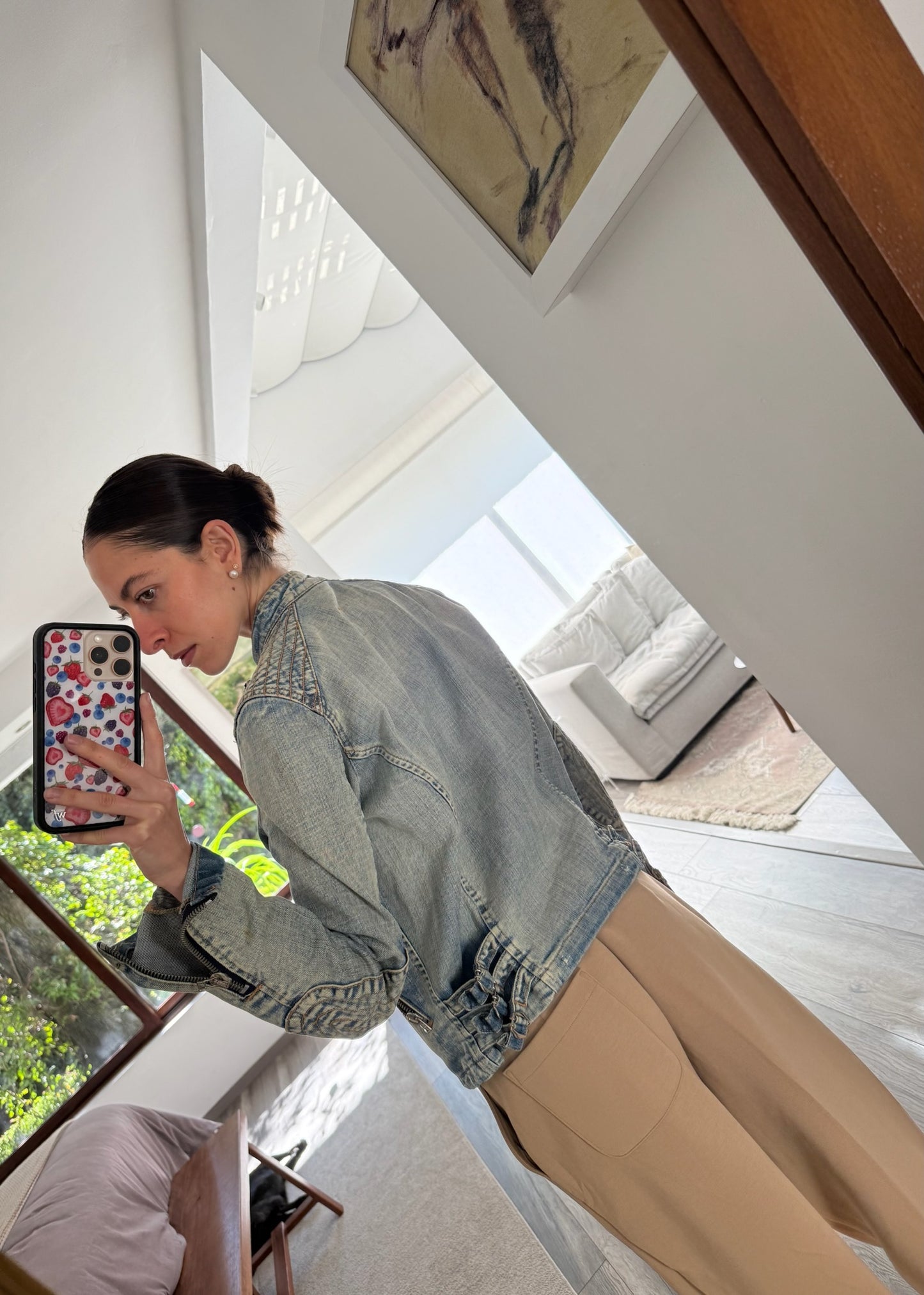 CHAMARRA DENIM CON CIERRE