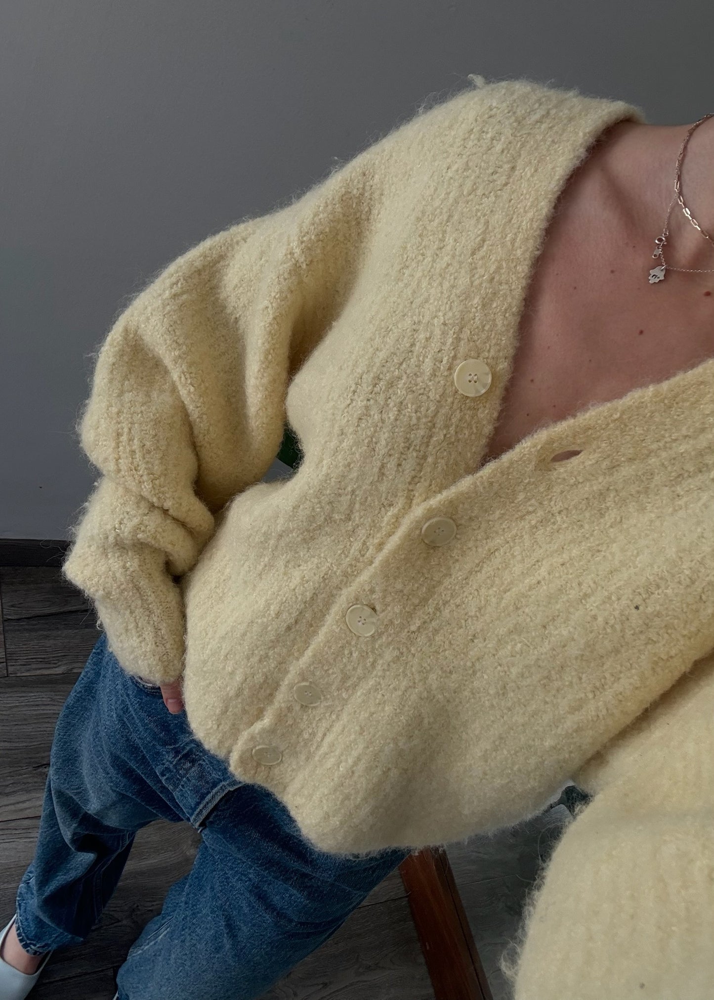 CARDIGAN CHUNKY BUTTER YELLOW