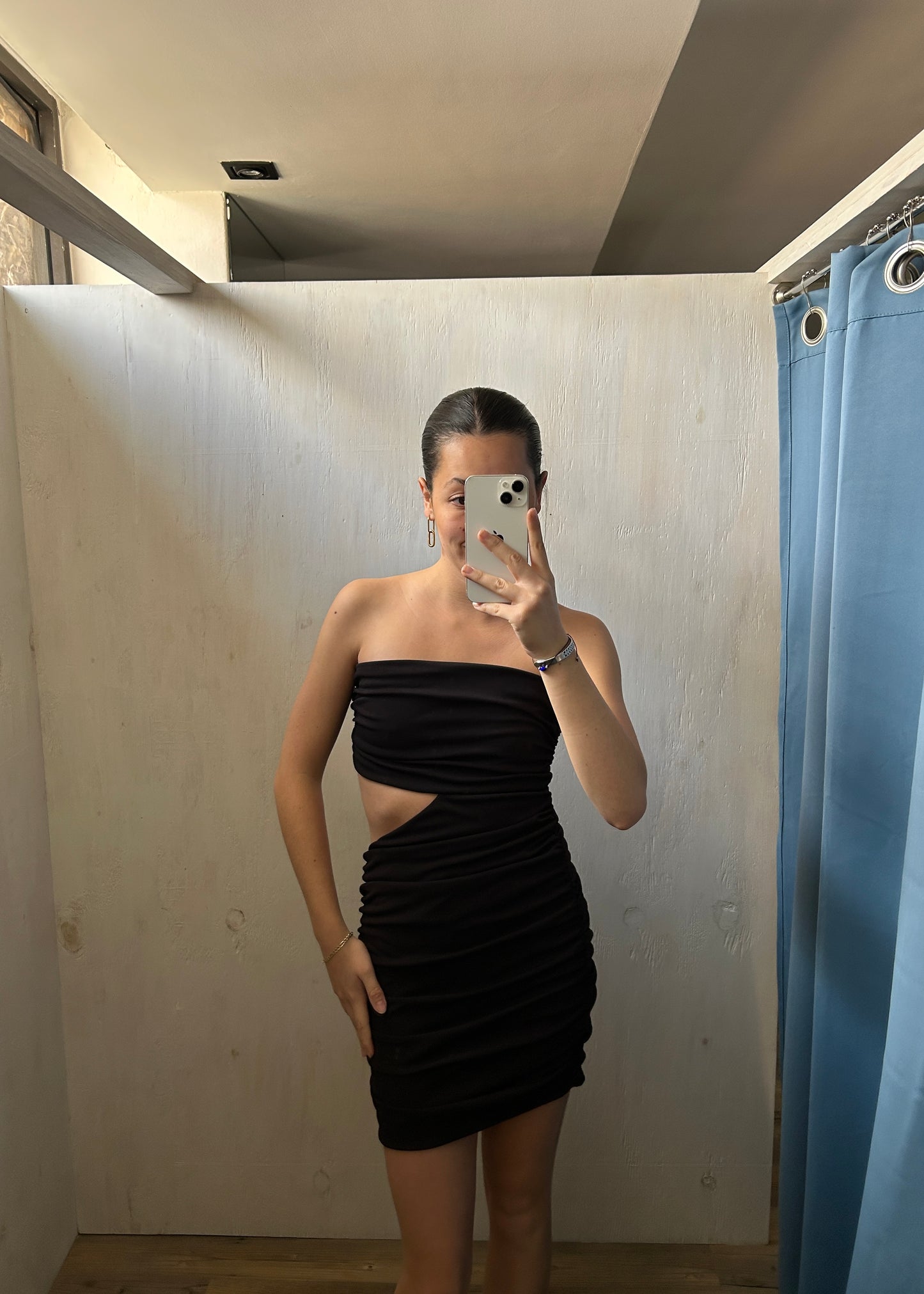 VESTIDO STRAPLESS DRAPEADO