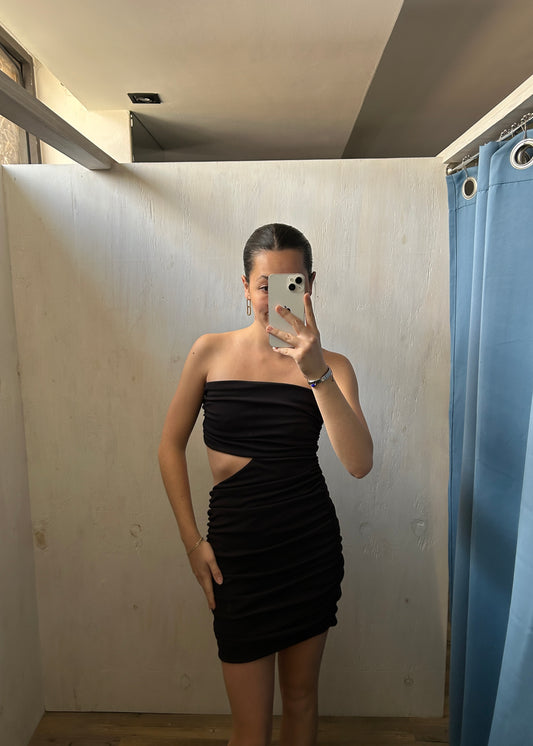 VESTIDO STRAPLESS DRAPEADO