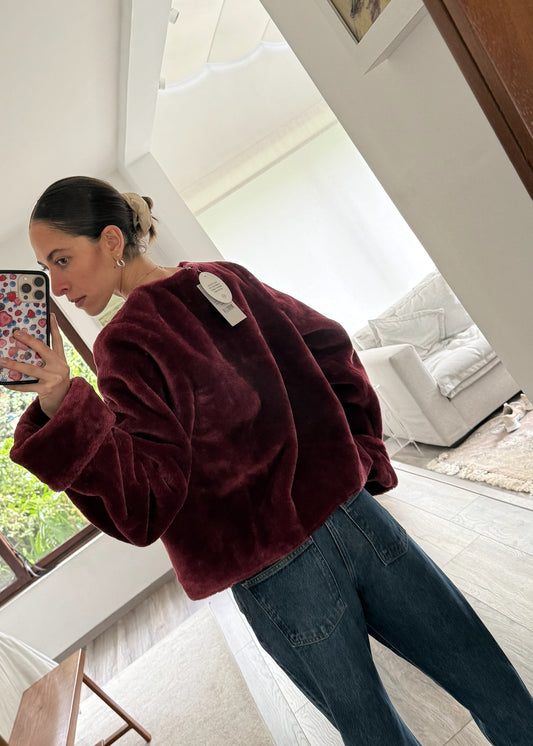 CHAMARRA FAUX FUR AMARANTH