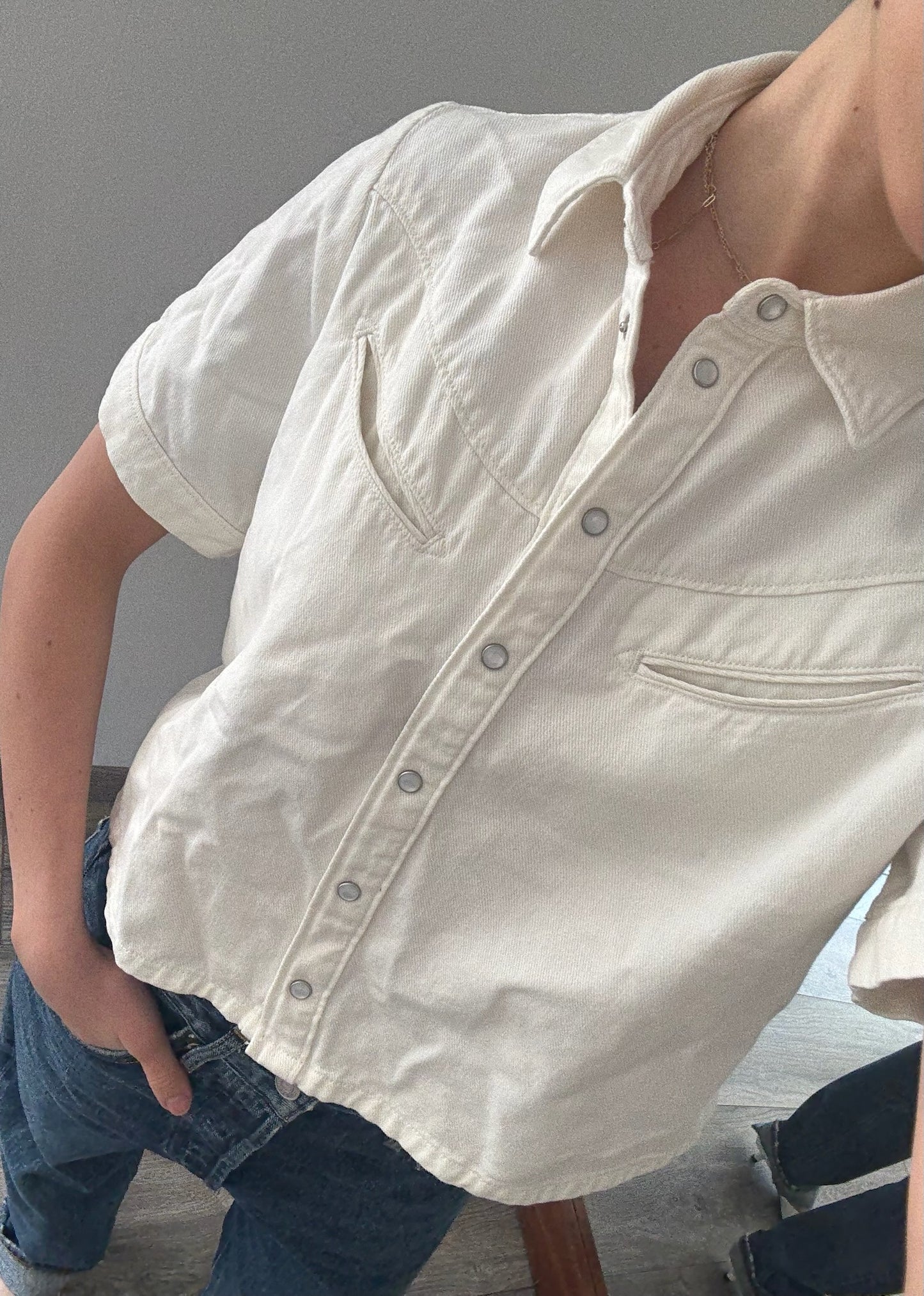 CAMISA MANGA CORTA DENIM