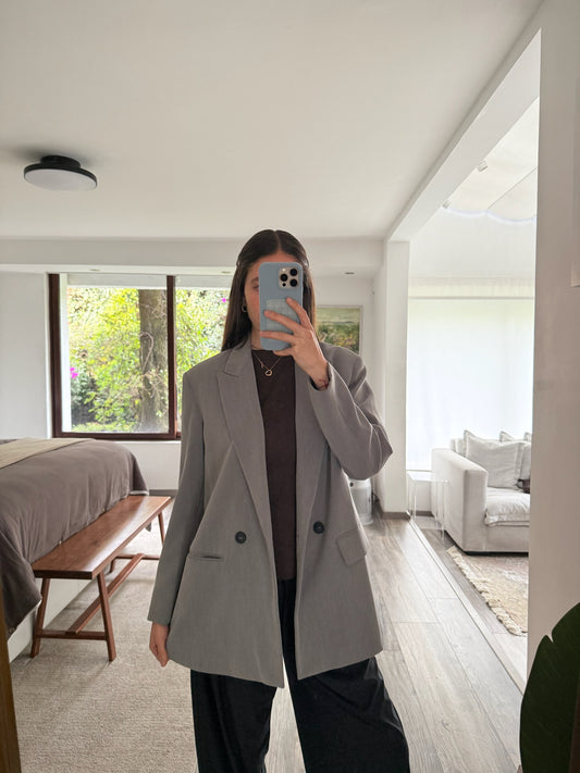 BLAZER OVERSIZED GRIS