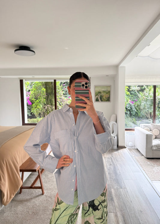 CAMISA STRIPED AZUL