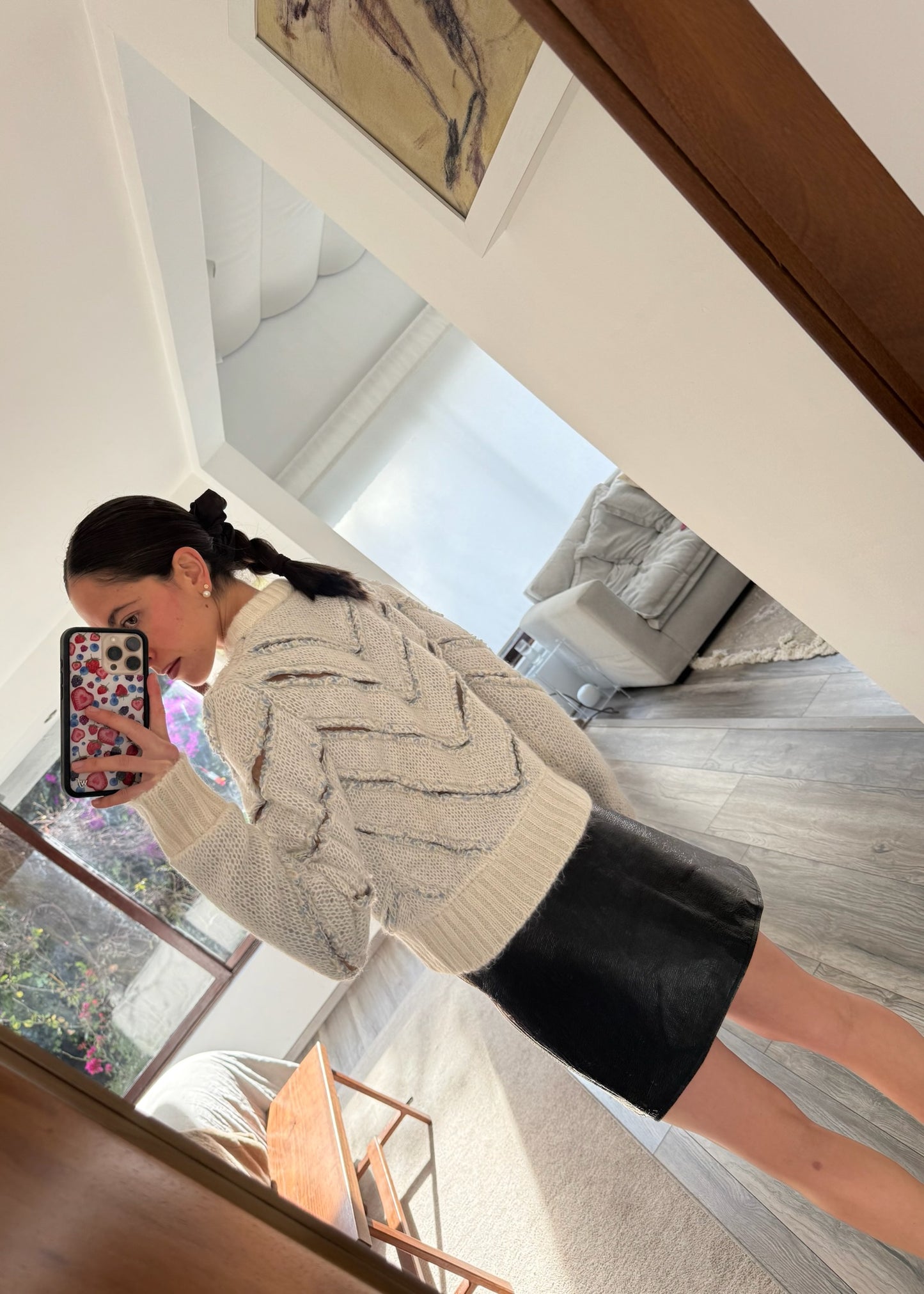 SUÉTER CHUNKY CON DETALLES SEE THROUGH