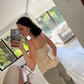 BLUSA DE KNIT CON ENCAJE