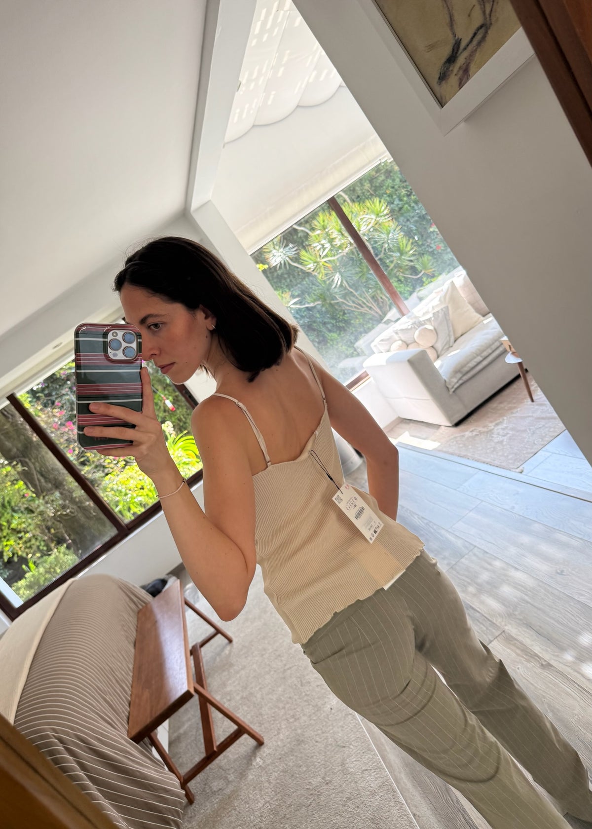 BLUSA DE KNIT CON ENCAJE