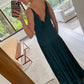 VESTIDO ESMERALDA CON ENCAJE MAXI