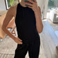 TOP HALTER DE KNIT NEGRO