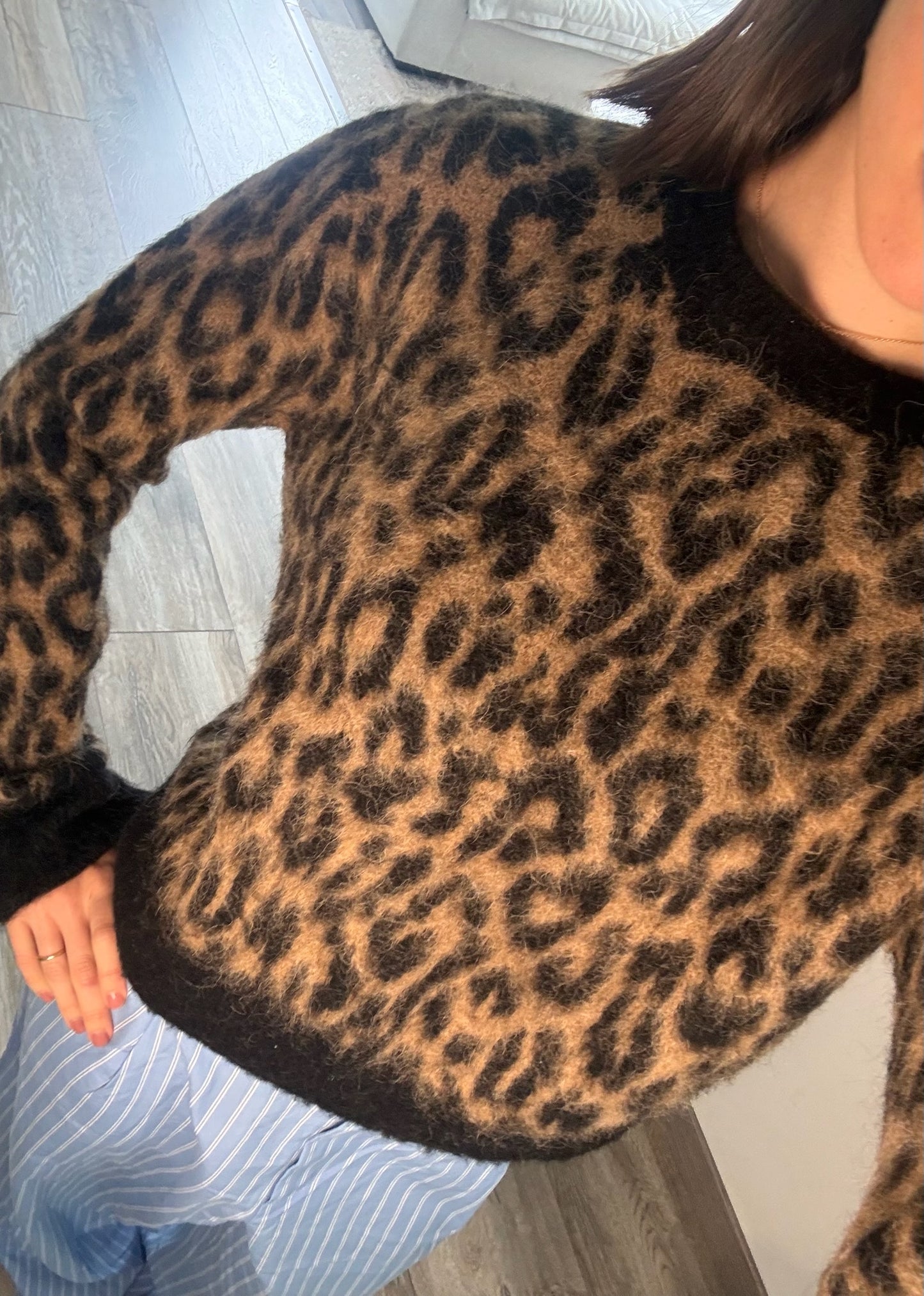 SUÉTER CHUNKY LEOPARD PRINT