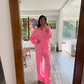 SET CAMISA Y PANTALÓN ROSA FLASH