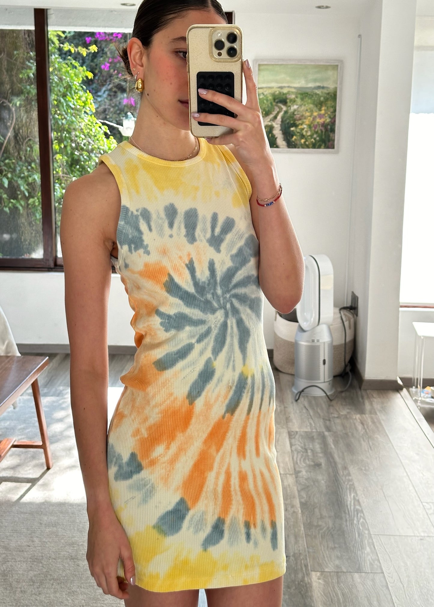 VESTIDO RIBBED TIE DYE